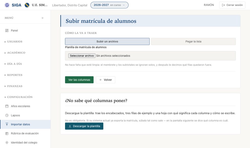 Subir un archivo, o pegar la lista directamente.