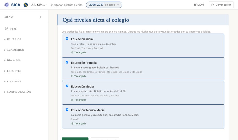 Marcar un nivel siembra todos sus grados de una vez.